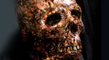 死体ダミープロップ＜ミイラ化したガイコツ＞特殊造形作品